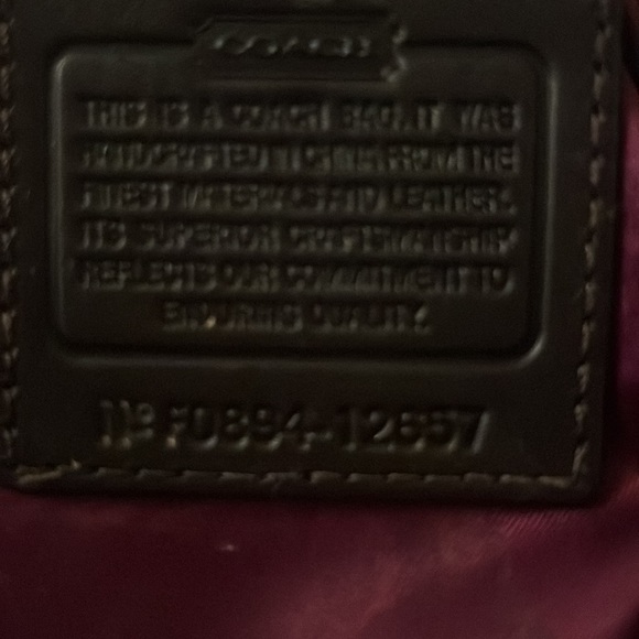 Coach Zoe Signature Shoulder Bag No. F0894-12657 Brown Canvas Hobo Logo - Picture 2 of 2